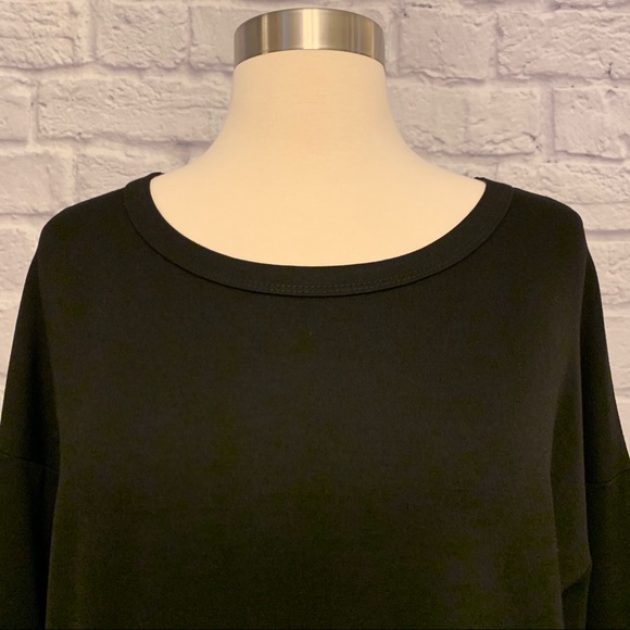 NWOT Halogen Black Shift Dress w/ Tie Bell Sleeves - Picture 5 of 11